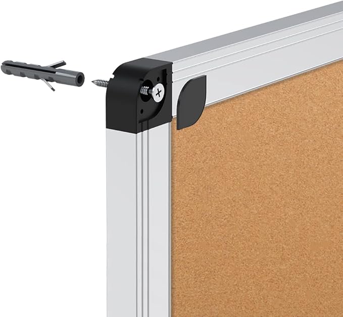 VIZ-PRO Cork Notice Board, 48 X 36 Inches, Cork Bulletin Board - Image 4