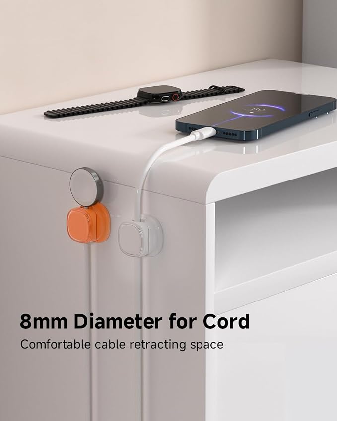 9 Pack Cord Organizer, Spring Cable Management, Adhesive Cute Cable Holder Clips - Image 5