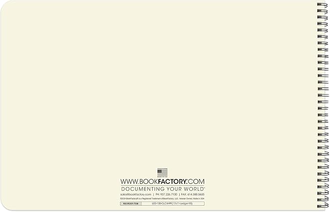 BookFactory Accounting Ledger Notebook/Large 10 Column Accounting Ledger - Image 4