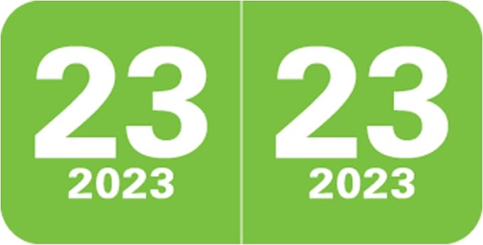 2023 Year Stickers, Doctor Stuff 2023 Chart Stickers, Light Green Colored by DoctorStuff