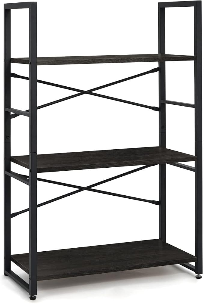 CAPHAUS 3 Tier Small Bookshelf, 24 Inch Width Free Standing Shelf, Bookcase - Image 9