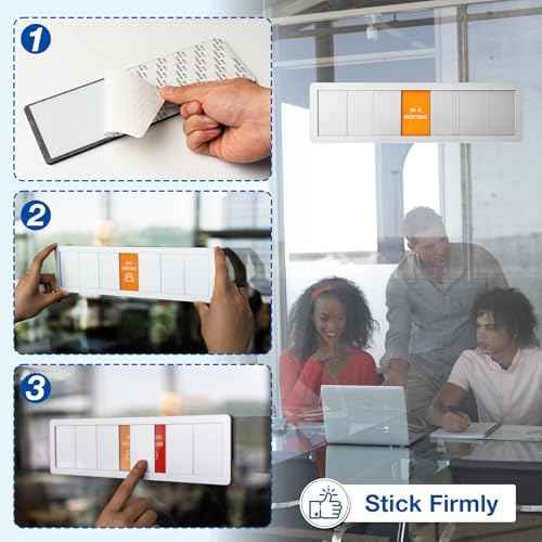 Office Door Signs,7 Options-Do Not Disturb, Out of Office, In a Meeting, Working Remotely,Please Knock, Back Soon, Come in Welcome Privacy Door Signs Available and Away for Conference Room & Meeting