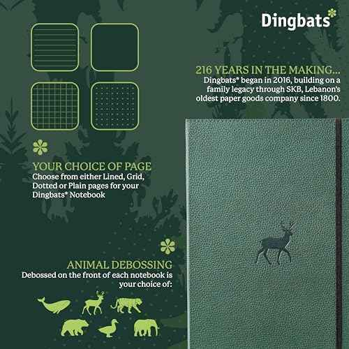 Dingbats* - Wildlife Dotted Extra Large A4 Notebook - PU Leather