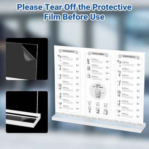 10 Pack Acrylic Sign Holder 11 x 8.5 Horizontal, Double-Sided Clear