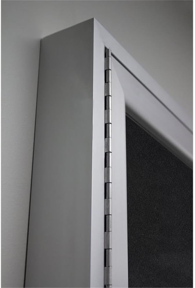 Ghent 48" x 60" 2-Door indoor Enclosed Recycled Rubber Bulletin Board, Shatter - Image 2