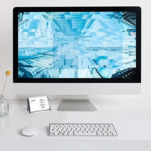 Clear Acrylic Business Card Holder, Name Card Organizer for Desk Fits