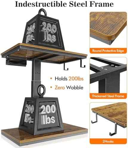 Computer Tower Stand with Charging Station & USB Ports