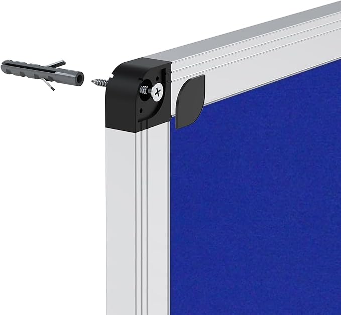 VIZ-PRO Notice Board Felt Blue, 48 X 24 Inches, 3 Pack - Image 4