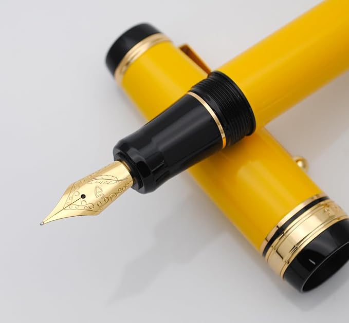 xixixiaozhu Metal Big Fountain Pen Set Medium Nib 0.7mm, Includes Ink Refill - Image 3