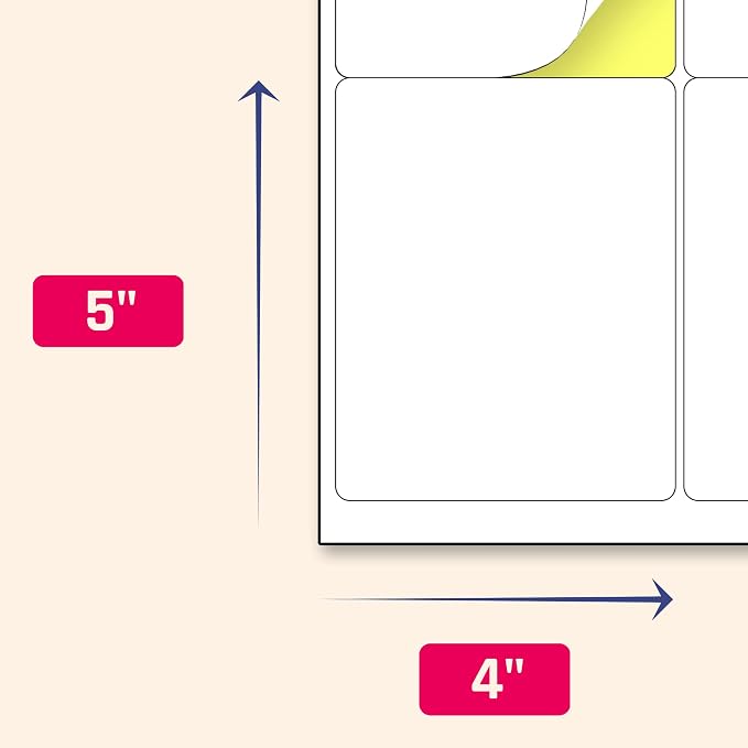 200 Sheets, Large White Labels Stickers - Image 2