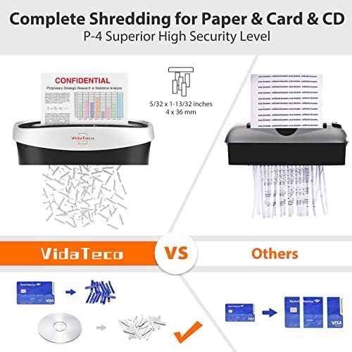 VidaTeco 10-Sheet Paper Shredder for Home Office, US Patented Cutting