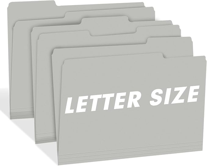 File Folder, RAZCC 150 Pack 1/3 Cut Tab File Folders Letter Size, Folders - Image 6