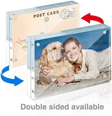 TWING 4x6 Acrylic Frame 3 Pack,20MM Thicker Frameless Clear Picture Frames