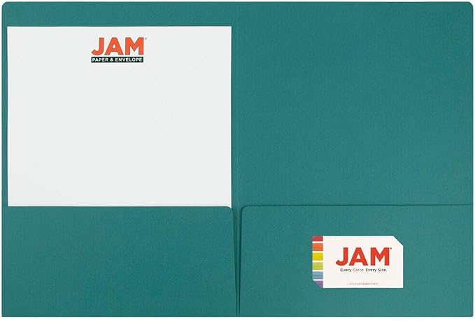LUXPaper 9" x 12" Presentation Folders | Two Pocket | Teal | 100lb. Cover | 10 - Image 3