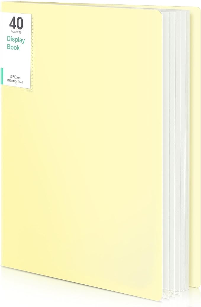 Phyxin Portfolio Binder, 40-Pocket Portfolio Folder 8.5" x 11", Displaying 80 by Phyxin