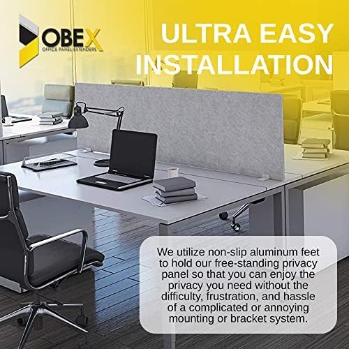 OBEX Free Standing Desk PET Privacy Screen Table Top Home & Office Furniture - Image 5