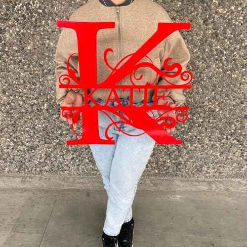 Personalized Metal Name Signs, Split Letter Monogram Wall Art Decor, Durable Steel Family Last Name Decor, Custom Signs Indoor or Outdoor, Personalized Wedding Gifts, Housewarming Gift