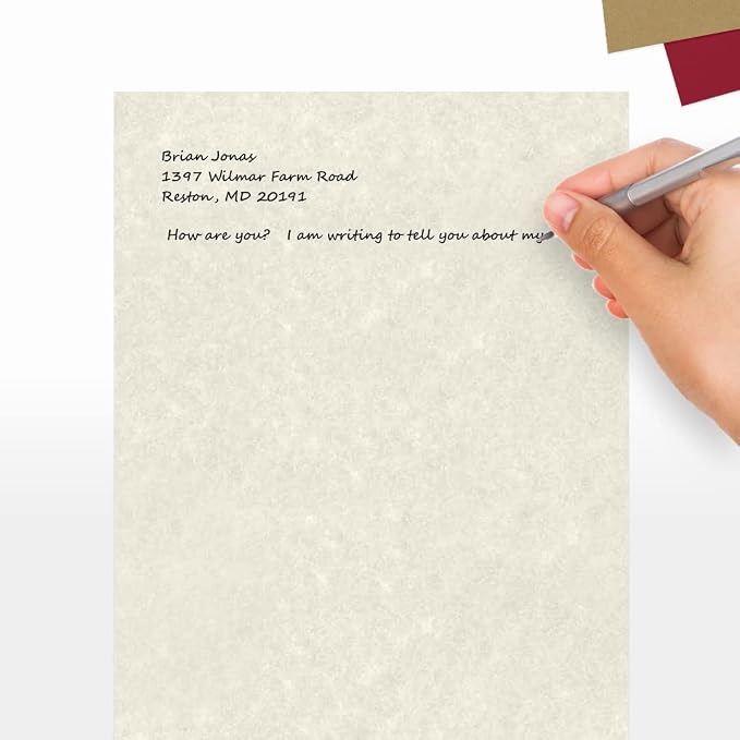 LUXPaper 8.5" x 11" Paper | Letter Size | Cream Parchment | 60lb. Text | 500 Qty - Image 5