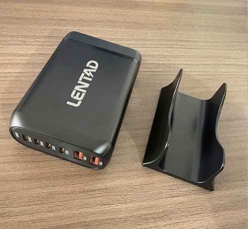 200W USB C Charger, 6 Ports USB C Fast Charging Station, GaN III PD QC Desktop Charger Block for Multiple Devices, Compatible with MacBook, DELL, Tablet iPad, iPhone, Samsung Galaxy, Black