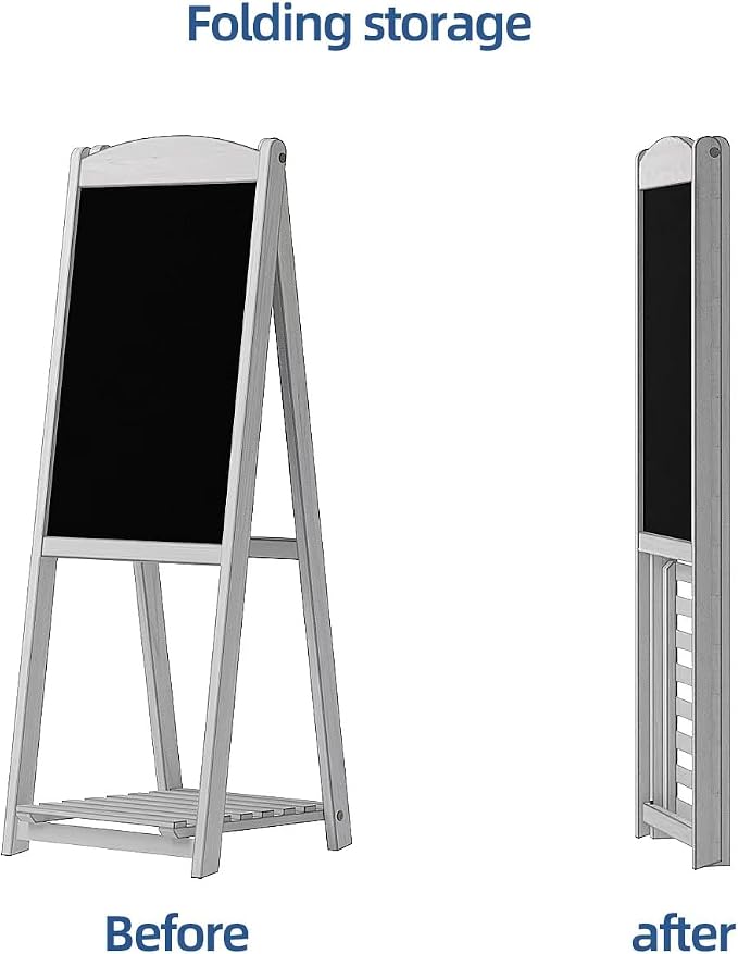 INNOVART Magnetic A-Frame Chalkboard Sign, Sidewalk Sign 45" x 17" - Image 2