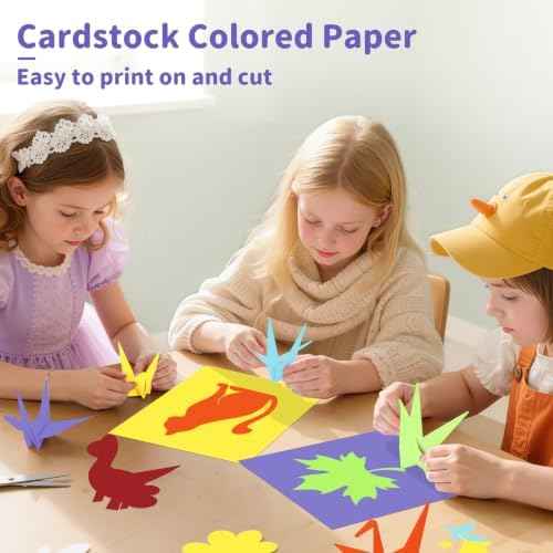 120 Sheets Colored Cardstock 8.5 X 11 Construction Paper 12 Assorted Colors