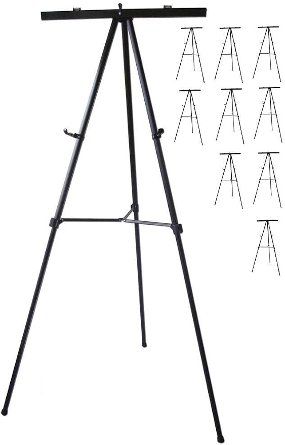 Pack of 10-Lightweight Aluminum Flip-Chart Presentation Easel by Audio-VisualDirect