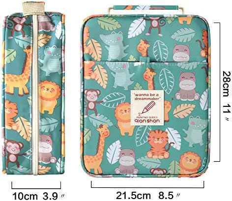 Zippered Pencil and Pen Case with Slots