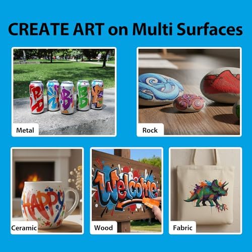Acrylic Paint Markers, 5 Poster Markers Jumbo Black,15mm Wide Tip Permanent Ink 36g, Thick Acrylic paint pens for Poster, Glass, Rock Painting, Stone, Wood, Car, Ceramic, Fabric
