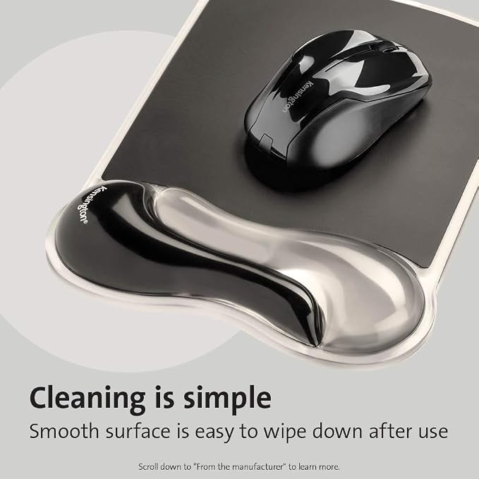 Kensington Mousepad and Wrist Rest, 11-2/5"Wx17-7/10"Lx1-7/10"H, GY Each - Image 6