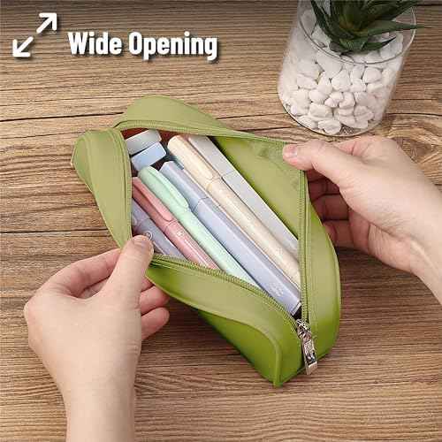 Mr. Pen- Silicone Pencil Case, Aesthetic Pencil Bag for Women, Makeup Pouch
