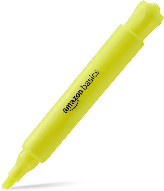 Amazon Basics Highlighters 12 Pack, Chisel Tip, Bible Highlighter, Office and - Image 2