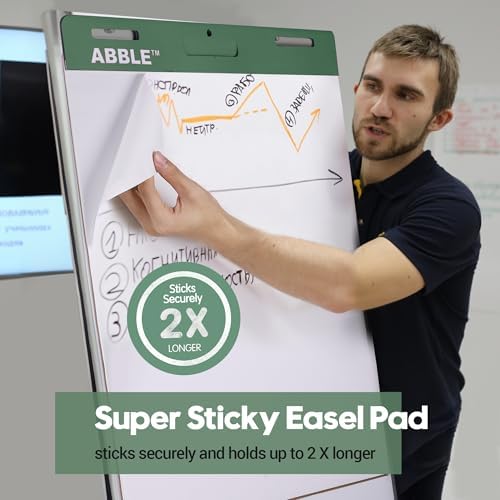 Super Sticky Easel Pad, 25 x 30 Inches, 30 Sheets/Pad, 8 Pads/Pack