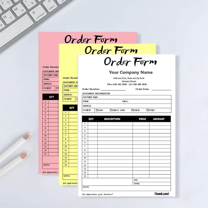 Personalized Invoice Book Custom 2 Part/3 Part Receipt Book Quote Estimate - Image 5