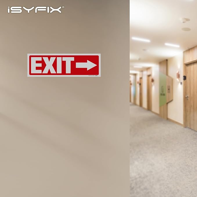 iSYFIX Exit Signs Stickers 12 Pack 12x4 Inch - Image 7