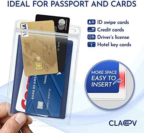 Claev Fast Seal Vertical 4x6 Passport & Card Holders