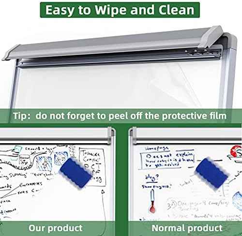 Mobile Whiteboard with Stand 40" x 28" Aluminum Frame