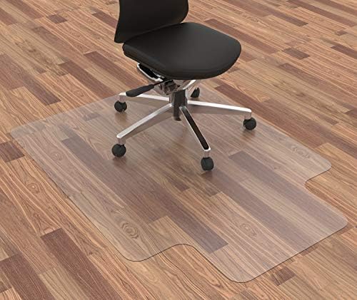 Office Chair Mat for Hardwood Floor, 48”x 36” Clear Floor Protector