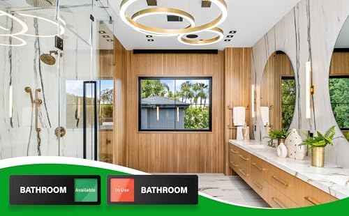 Bathroom Sign Slider In Use Available - Privacy Door Indicator for