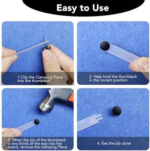 50 PCS Flat Push Pins for Cork Board, Black Metal Thumb Tacks for Wall Picture Photo Hanging, Board Posters Bulletin Maps, Office Home Decorative
