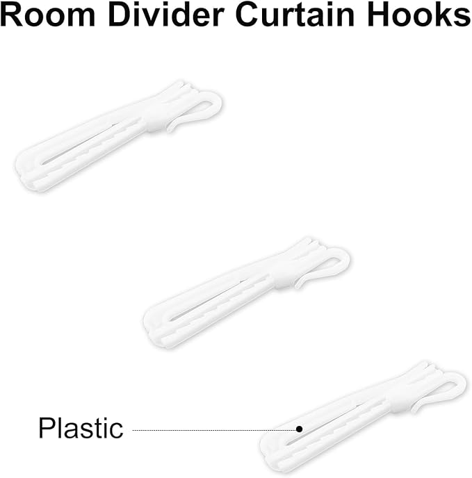 30 PCS Plastic Curtain Hooks Adjustable Pinch Pleat Curtain Clips Room Divider - Image 2