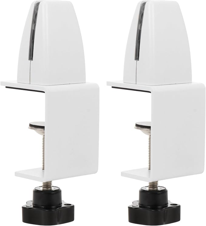 TEHAUX 2pcs Desk Partition Clip Hole Desktop Mount Clamp on Desk Accessories by TEHAUX