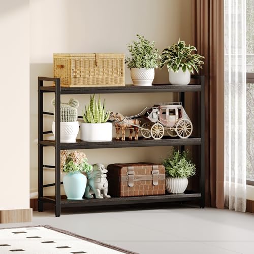 3 Tier Bookshelf 39.37" Width, Dorm Desk Hutch, Desk Shelf, Long