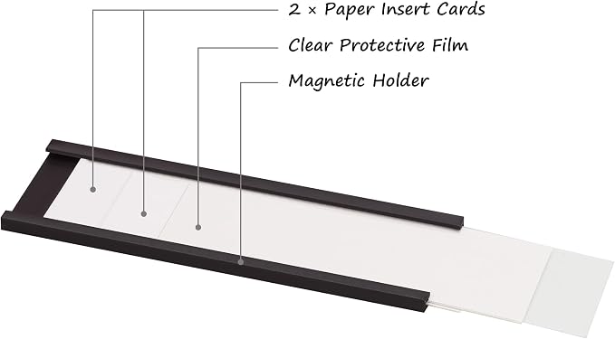 Whiteboard Magnets Label Holders 30 Pack 1'' x 2'' - Image 6