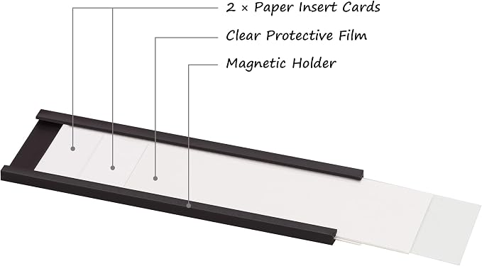 Realth C Channel Magnetic Label Holders 50 Pack 1'' x 4'' - Image 4
