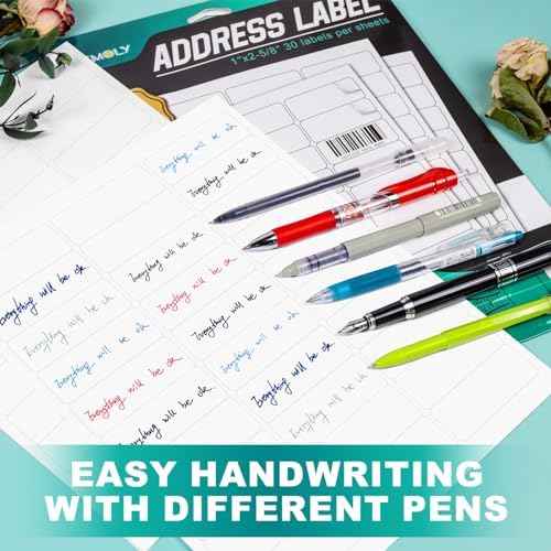 Address Labels 1" x 2-5/8" Matte Sticker Paper, 30 Up 250 Sheets (7500 Labels), Printable Shipping Mailing Labels for Inkjet & Laser Printer, White Blank Label Sheets for Small Business & Office
