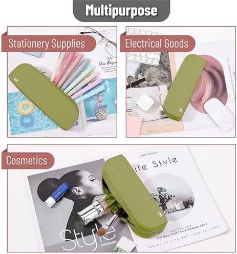 Mr. Pen- Silicone Pencil Case, Aesthetic Pencil Bag for Women, Makeup Pouch