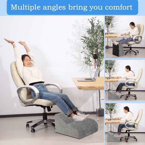 Foot Rest for Under Desk at Work.Multifunctional 3-Tier Foot Stool