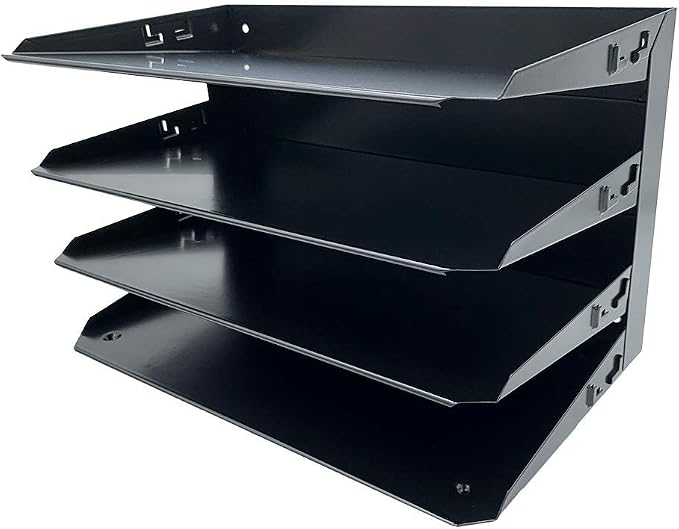 Huron Desktop Horizontal 4-Slot Legal File Binder Organizer Storage Letter Tray by Huron