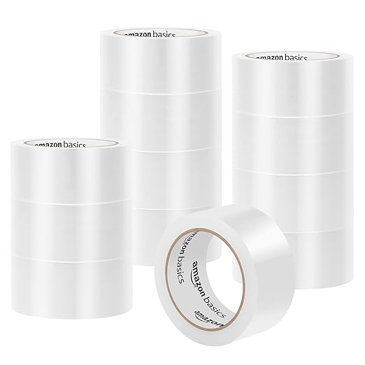 Amazon Basics Strong Plastic Adhesive Packaging Tape by AmazonBasics