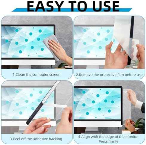 2 Pack Computer Monitor Memo Board, Acrylic Computer Monitor Sticky Note Holder, Transparent Side Panel Office Desk Organizer,Home Office Desk Accessories, Office Supplies for Women Men Computer